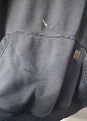 Carhartt Distressed 1/4 Zip Heavyweight Pullover Hoodie Men’s XL Oversized