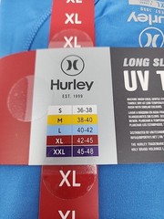 Hurley Men’s Sunny Side Hybrid Stretch Tagless UV T-Shirt XL Blue