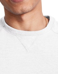 Hanes Crewneck Sweatshirt Tri-Blend French Terry Long Sleeve V Notch Men’s S-2XL