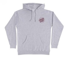 SANTA CRUZ OPUS DOT Men’s Pullover Hoodie – GRY HTHR/DEEP RED – Medium – NWT