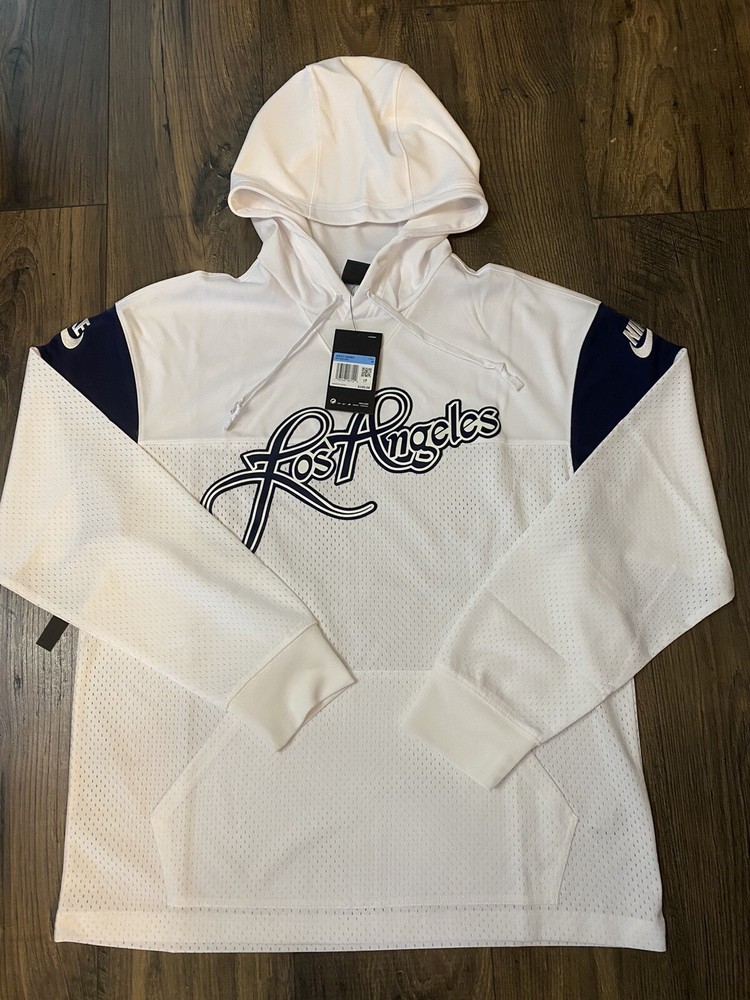 Nike Los Angeles Football Hoodie Men’s Size M White/Blue BQ1655-100 MSRP $100