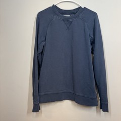Pact 100% Organic Cotton Sweatshirt Mens M Navy Blue Raglan Crewneck Sustainable