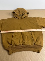 Yeezy GAP Balenciaga Hoodie Brown Double Layered Size S Oversized Pullover