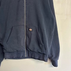 Vintage Dickies Faded Navy Thermal Lined Zip Up Hoodie Mens XL 2000s Workwear