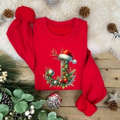Personalised Alphabet Bauble Family Christmas Jumper | Xmas Sweatshirt | Novelty