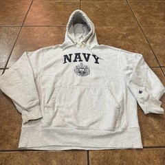 VTG Champion Reverse Weave US Navy United States Naval Hoodie Sweatshirt Medium
