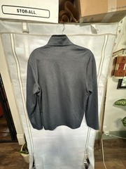 Medium MensAlfani Regular Fit Gray Quarter Zip Pullover Sweatshirt
