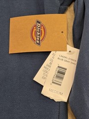 NWT Dickies Men’s Medium Blue Gray Collared Polo Sweatshirt Pullover