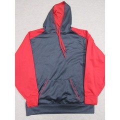 Badger Sport Mens Performance Hoodie Charcoal Red Colorblock Sweatshirt Medium