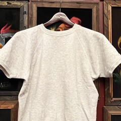 Vintage Champion Blue Bar 1970s Raglan Sweat T-Shirt Grey Cotton Men’s Sz Large