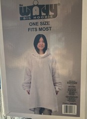 The Wayy Big Hoodie One Size Fits Most Wearable Blanket Unisex, Gray, New