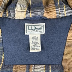 L.L. Bean Hoodie Mens Large Katahdin Iron Works Zip Flannel Lined Grunge Jacket