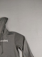 Sport Tek Men Sweatshirt XL Gray Hoodie 100% Polyester Pockets Logo Pullover
