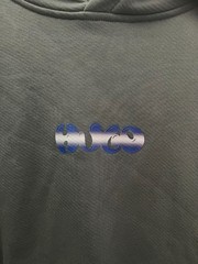 Hugo Boss Niftyhood Logo French Terry Hoodie Bubble Letter Gray Men’s Size Small