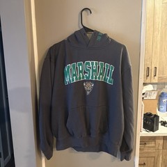 Stadium Athletics Marshall Thundering Herd Hoodie Green Gray Size L