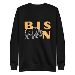 Bison Mascot Unisex Premium Sweatshirt S,M,L,XL,2X,3X
