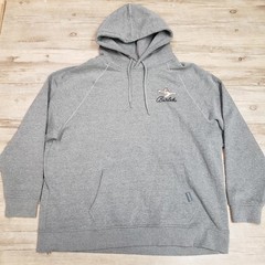 Burlebo Hoodie Sweatshirt Mens XL Gray Pullover Fleece Duck Camo Back Graphic