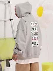 Niepce Majhong Graphic Hoodie Streetwear Sweatshirt for Men