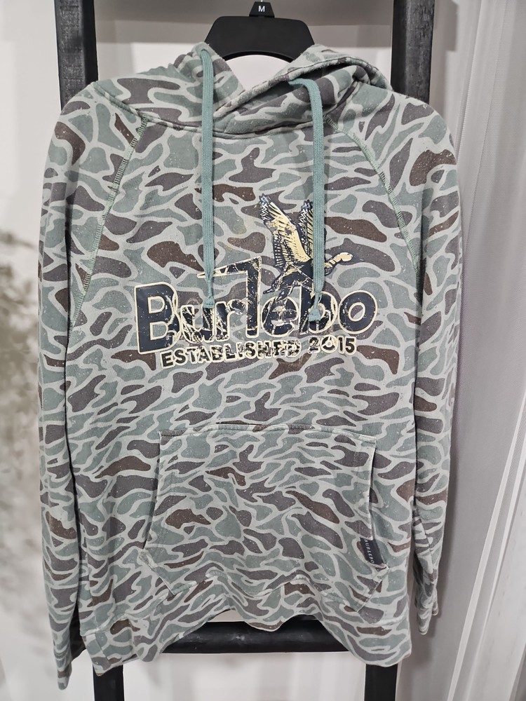Burlebo Men’s Preformance Hoodie Size Medium Camo