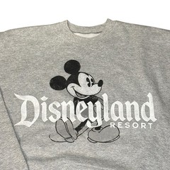 Disneyland Resort Mickey Mouse Gray Fleece Pullover Sweatshirt By Hanes Sz L