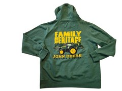 John Deer Tractor Hoodie L Green Ranch Farm Family Heritage