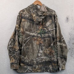 Browning Hoodie Men’s XL Green Brown Camo Realtree Edge Buckmark Hunting Outdoor