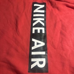 NIKE AIR MEN’S RED COLOR BLOCK FULL ZIP HOODIE XXL