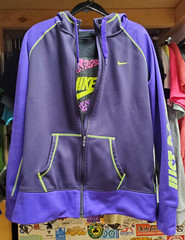 NIKE Therma-Fit Purple Green Colorway “Just Do It ” Hoodie & Crackle AIR Tee XL