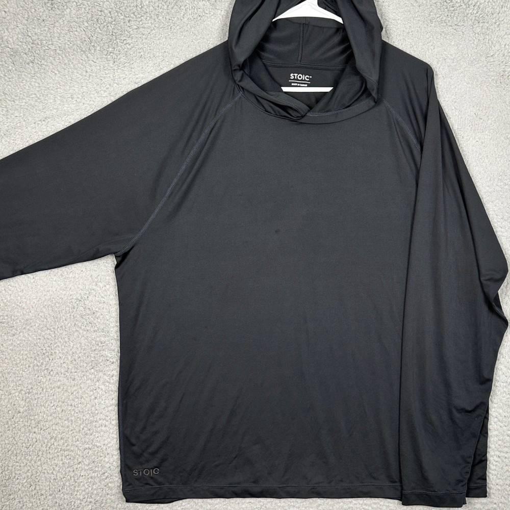 Stoic Hoodie Mens XL Black Pullover Activewear Performance Lightweight Stretch