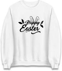Happy Easter Bunny Unisex Jumper – Festive Spring Quirky Leaf Holiday Gift Top
