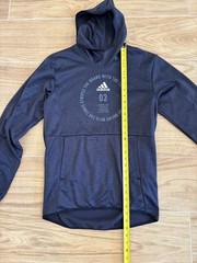 Adidas Team Issue Badge of Honor Sport Hoodie Pullover Gray Mens Size Small