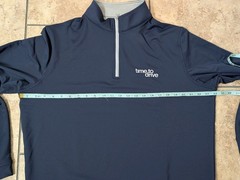 Peter Millar Crown Sport Sweatshirt Mens L Blue 1/4 Zip Logo