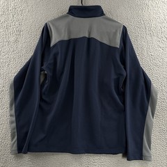 Nike Mens Shirt Blue Gray Size Medium Fit Dry 1/4 Zip Sweatshirt 100% Polyester