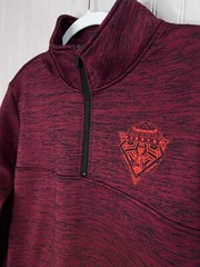 American Fighter Premium Mens SWEATSHIRT M Quarter Zip Pullover Red Black NEW
