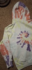 The Goat USA Adult Medium White Tie Dye Hoodie Long Sleeve Cotton Polyester M
