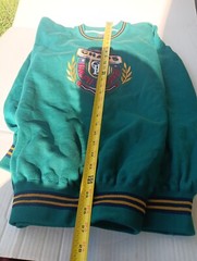Vintage 90s Chaps Ralph Lauren Embroidered Collegiate Green Crewneck M EUC CLEAN