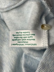 Criquet Collared Sweatshirt Men’s Large Heather Ice Blue Cotton Stretch Fleece