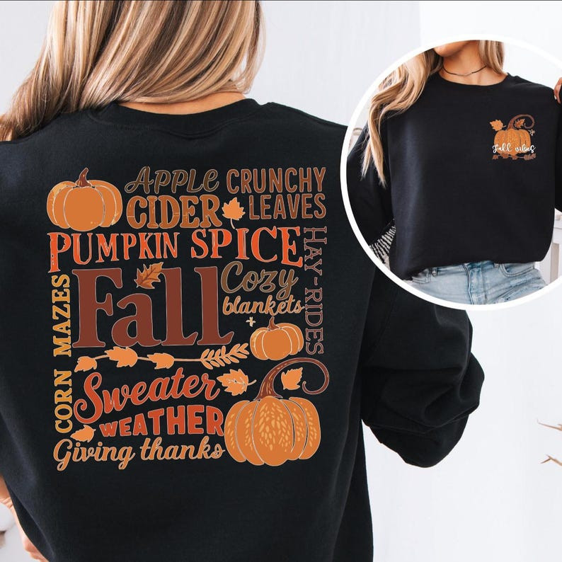 Fall Vibes Sweatshirt, Thanksgiving Shirts, Pumpkin Season Shirt, Happy Thanksgi