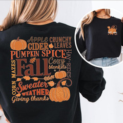 Fall Vibes Sweatshirt, Thanksgiving Shirts, Pumpkin Season Shirt, Happy Thanksgi