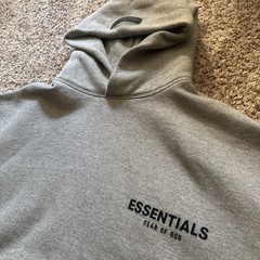 Fear of God Essentials Hoodie SS22 Dark Oatmeal Gray – 100% Authentic ✅ size xs