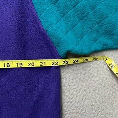 Fast Solar Fleece Sweater Mens M/L Purple Green Pullover High Neck Ski 80s 90s
