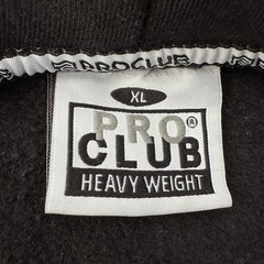 Pro Club Heavyweight Black Pullover Hoodie Hooded Sweatshirt Logo Men’s XL