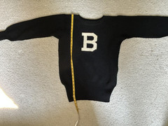 Bowdoin College 100% Worsted Wool Letter Sweater early 1970’s; Size Medium