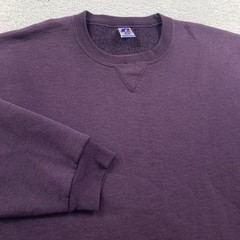 Vintage Russell Athletic Sweatshirt Men Medium Purple Plum Blank Y2K Dri Power