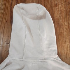 Vans Mineral Wash Pullover Hoodie Oatmeal White Mens Sz Med Embroidered Spellout