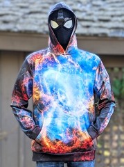 AMIALA Universe Crab Nebula Hooded Sweatshirt, 3D Unisex Hoodies S M L XL 2XL
