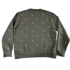 Bonobos Critter Sweatshirt All Over Bird Design Embroidered LS Crewneck Men’s L