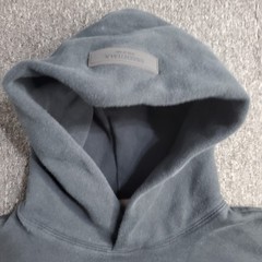 Fear of God Essentials Hoodie Mens Size Large Black Stretch Limo Sweatshirt Read