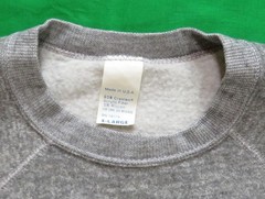 Heather Gray Blank Vintage Sweatshirt 1970’s Athletic Sports Rayon Blend USA