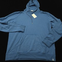 Peter Millar GOLF Hoodie Sweater -M- Slate Blue STRETCH Crown Comfort MODAL